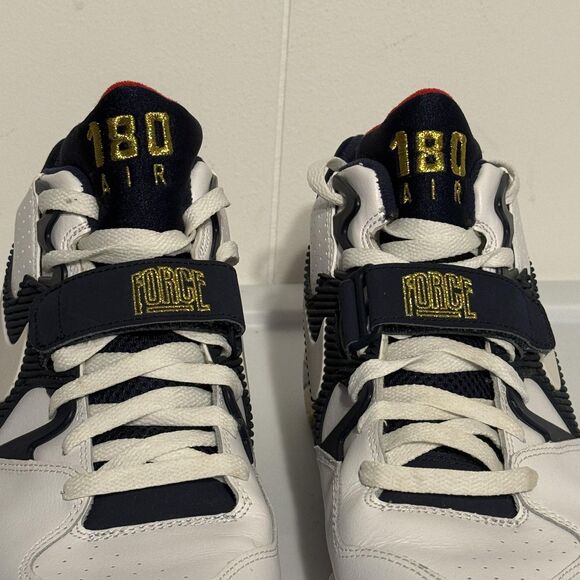 Nike Air Force 180 Shoes Mens Size 11 White Navy Red Olympic Retro Basketball - Picture 4 of 14